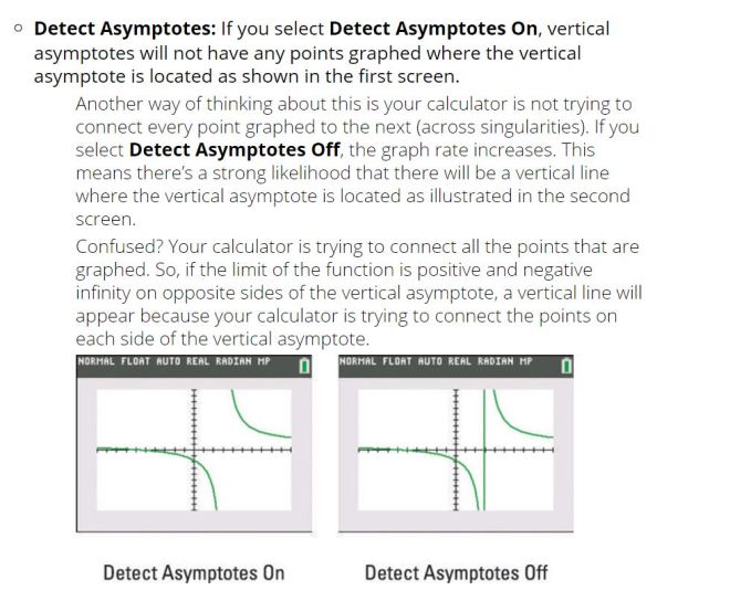 detect asymptotoes